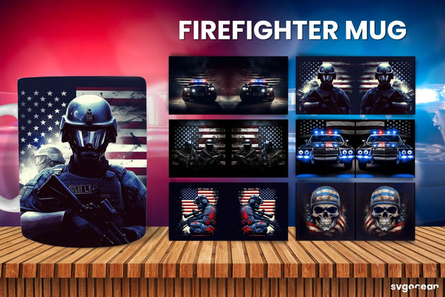 Police Mug Wrap Bundle | Sublimation SVG SvgOcean 