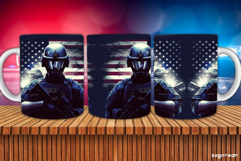 Police Mug Wrap Bundle | Sublimation SVG SvgOcean 