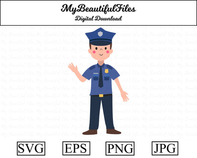 police officer SVG MyBeautifulFiles 