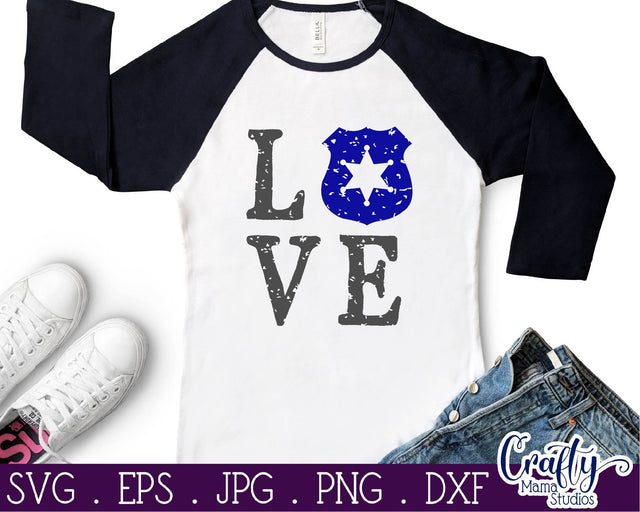 Police Officer SVG - Police Decor - Police Svg - Love Svg - Family Svg SVG Crafty Mama Studios 