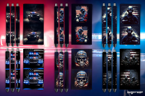 Police Pen Wraps Bundle | Sublimation SVG SvgOcean 