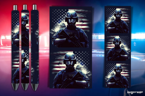 Police Pen Wraps Bundle | Sublimation SVG SvgOcean 