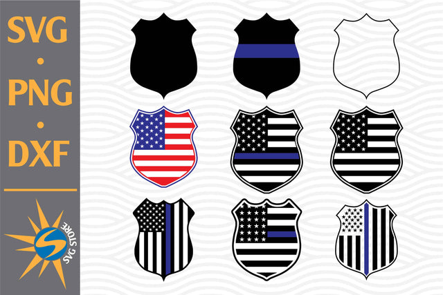 Police Shield American Flag SVG, PNG, DXF Digital Files Include SVG SVGStoreShop 