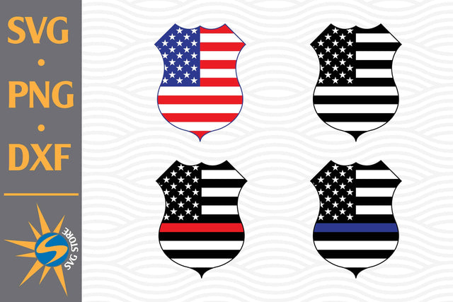 Police Shield American Flag SVG, PNG, DXF Digital Files Include SVG SVGStoreShop 