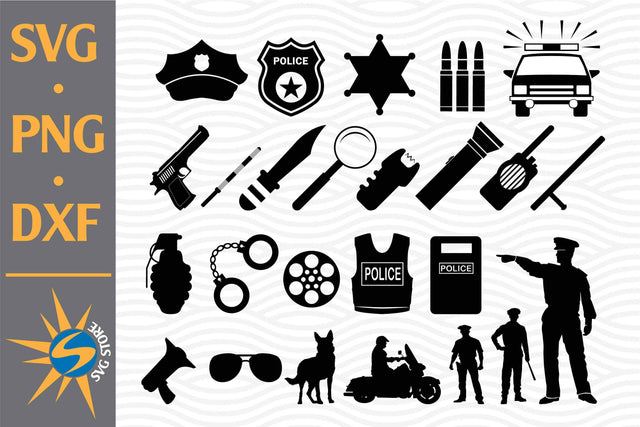 Police Silhouette SVG, PNG, DXF Digital Files Include SVG SVGStoreShop 