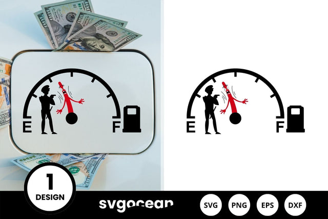 Police Stopping Fuel Gauge Indicator SVG Design SVG SvgOcean 