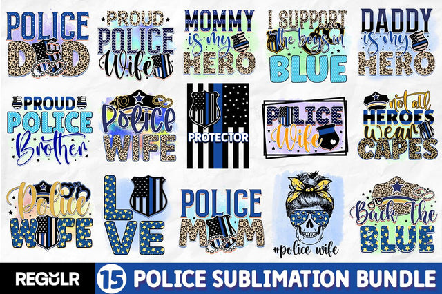 Police Sublimation Bundle Sublimation Regulrcrative 