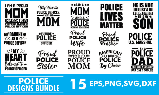 Police SVG Designs Bundle SVG PatternFeed8 