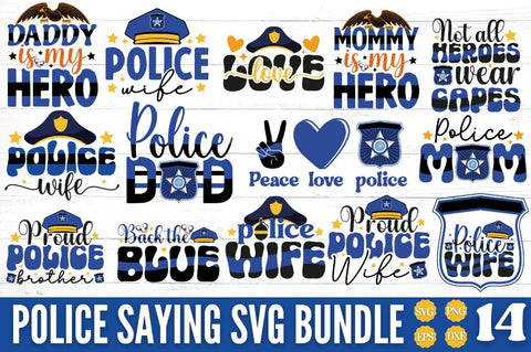 Police Thin Blue Line SVG Bundle SVG DESIGNISTIC 