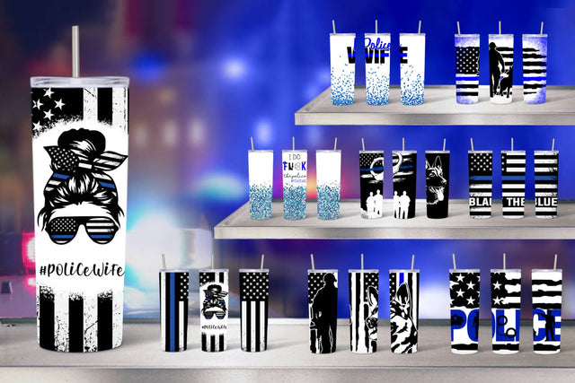 Police Tumbler Sublimation Sublimation SvgOcean 