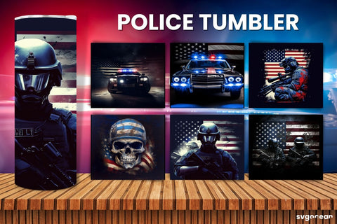 Police Tumbler Wrap | 20 oz | Sublimation SVG SvgOcean 