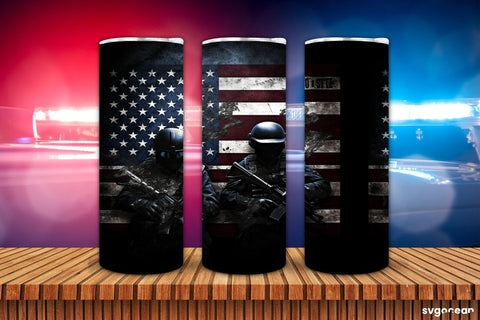 Police Tumbler Wrap | 20 oz | Sublimation SVG SvgOcean 