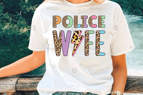 Police Wife Sublimation Design Sublimation Regulrcrative 