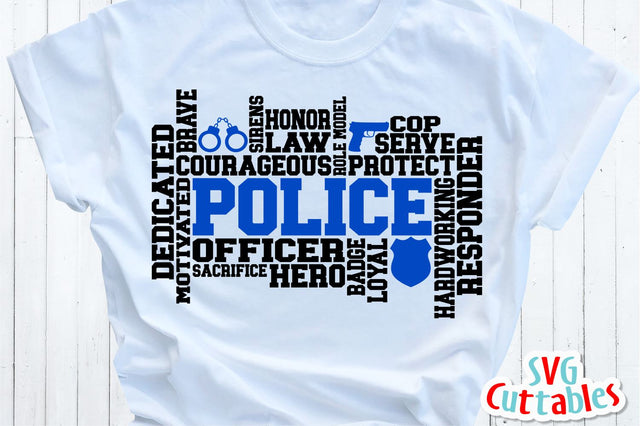Police Word Art SVG Svg Cuttables 