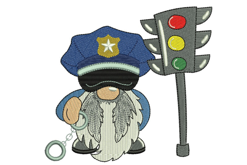 Policeman Gnome Embroidery Design, Police Machine Embroidery Design, Cop Embroidery Embroidery/Applique DESIGNS NextEmbroidery 