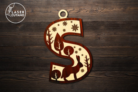 POLISH LETTERS Christmas Decorations Laser Cut Ornament, Multilayer Laser Cut Files, Mandala, Sign SVG, 3D Designs, Mini Design Bundles SVG LaserCutano 