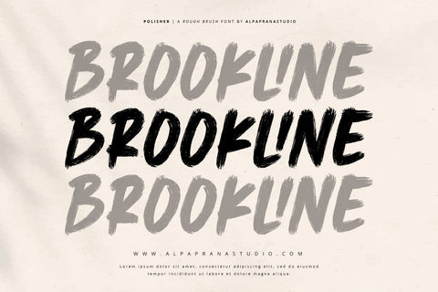 Polisher - Rough Brush Font Font Alpaprana Studio 