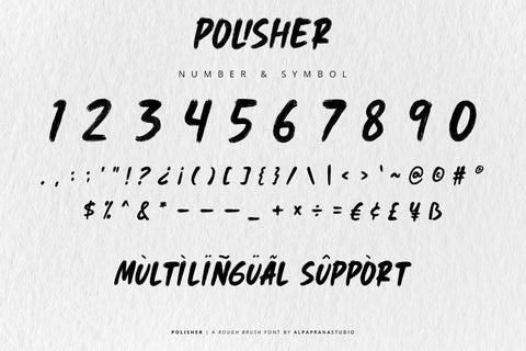 Polisher - Rough Brush Font Font Alpaprana Studio 