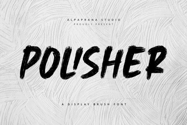Polisher - Rough Brush Font Font Alpaprana Studio 