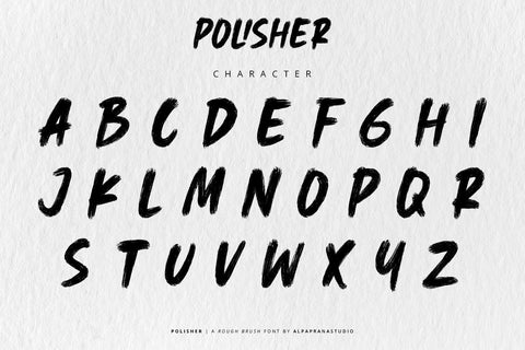 Polisher - Rough Brush Font Font Alpaprana Studio 