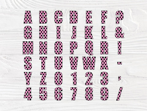 Polka dot alphabet, Polka dot font SVG Cut Files SVG TonisArtStudio 