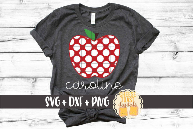 Polka Dot Apple - School Teacher SVG PNG DXF Cut Files SVG Cheese Toast Digitals 