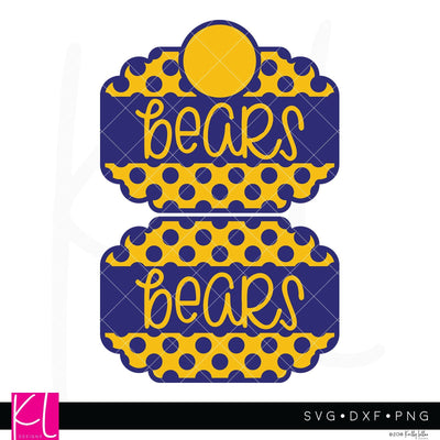 Polka Dot Bears Frame SVG Kelly Lollar Designs 