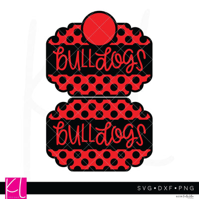 Polka Dot Bulldogs Frame SVG Kelly Lollar Designs 