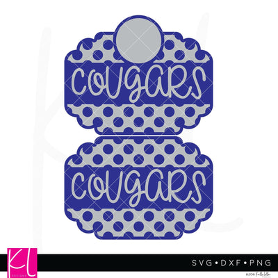 Polka Dot Cougars Frame SVG Kelly Lollar Designs 