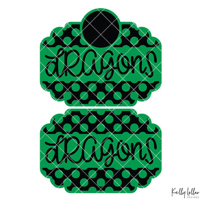 Polka Dot Dragons Frame SVG Kelly Lollar Designs 