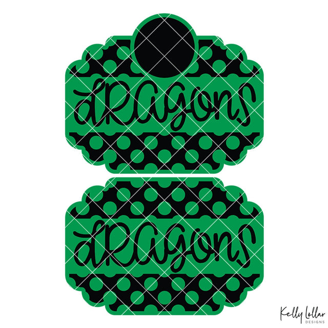 Polka Dot Dragons Frame SVG Kelly Lollar Designs 