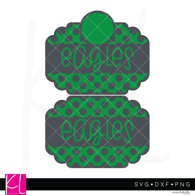 Polka Dot Eagles Frame SVG Kelly Lollar Designs 