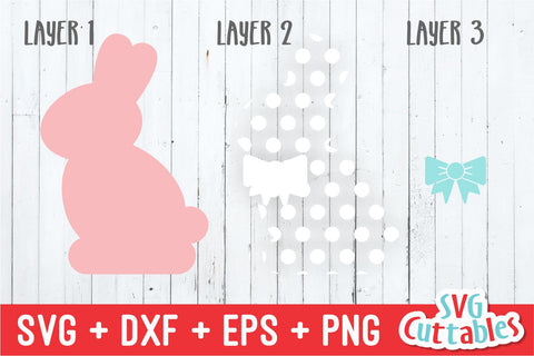 Polka Dot Easter Bunny SVG Svg Cuttables 