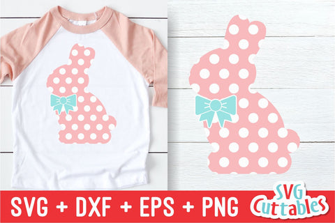 Polka Dot Easter Bunny SVG Svg Cuttables 