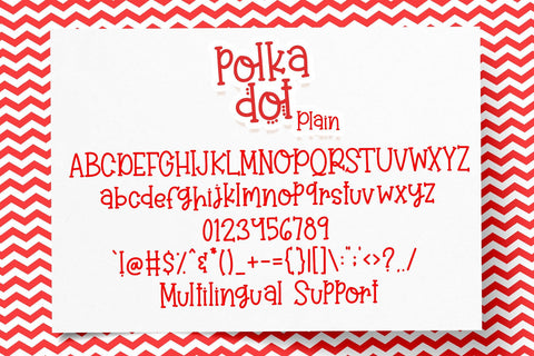 Polka Dot Font Duo Font Dm Letter Studio 