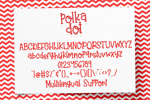 Polka Dot Font Duo Font Dm Letter Studio 