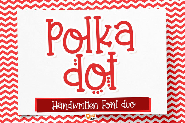 Polka Dot Font Duo Font Dm Letter Studio 