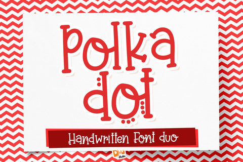 Polka Dot Font Duo Font Dm Letter Studio 