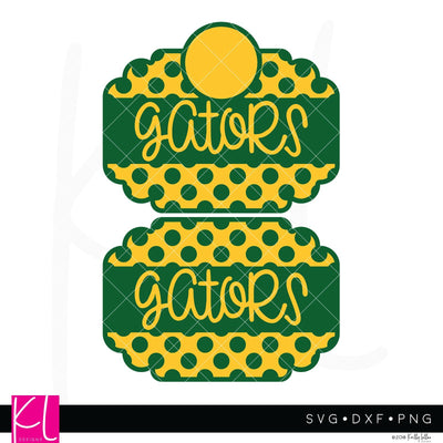 Polka Dot Gators Frame SVG Kelly Lollar Designs 