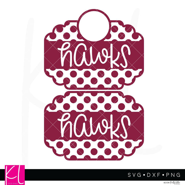 Polka Dot Hawks Frame SVG Kelly Lollar Designs 