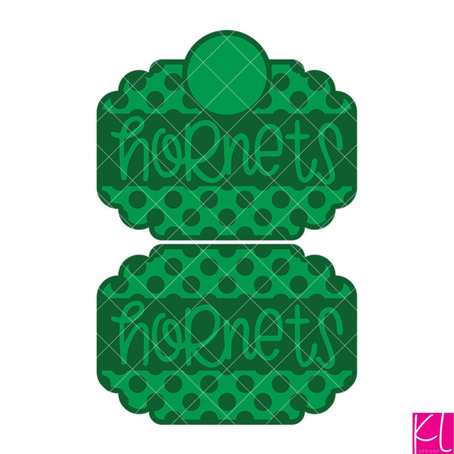 Polka Dot Hornets Frame SVG Kelly Lollar Designs 