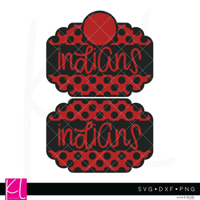 Polka Dot Indians Frame SVG Kelly Lollar Designs 