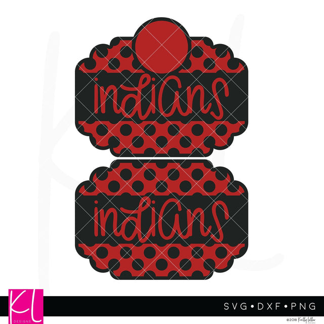 Polka Dot Indians Frame SVG Kelly Lollar Designs 