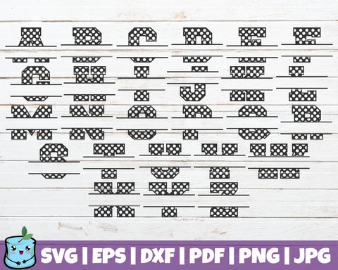 Polka Dot Monogram Alphabet SVG MintyMarshmallows 