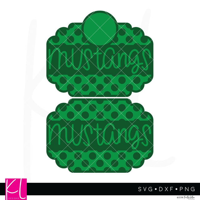 Polka Dot Mustangs Frame SVG Kelly Lollar Designs 