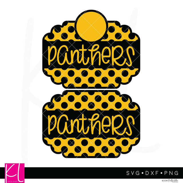 Polka Dot Panthers Frame SVG Kelly Lollar Designs 