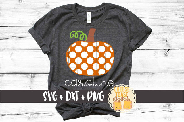Polka Dot Pumpkin - Fall SVG PNG DXF Cut Files SVG Cheese Toast Digitals 