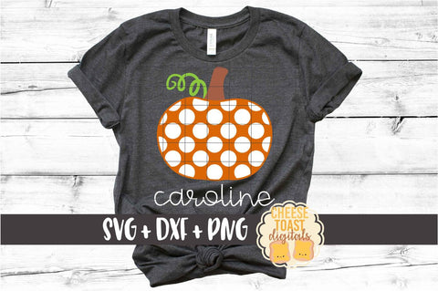 Polka Dot Pumpkin - Fall SVG PNG DXF Cut Files SVG Cheese Toast Digitals 