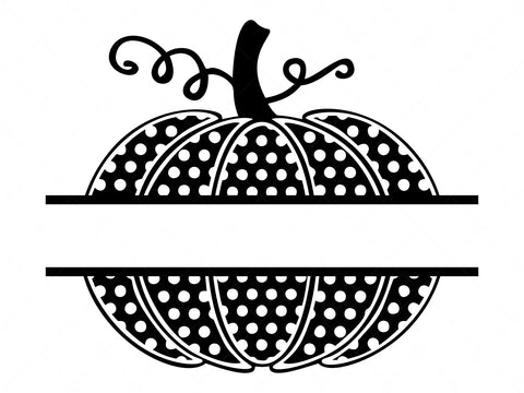 Polka Dot Pumpkin SVG Bundle | Monogram Pumpkin SVG SVG Friendly Henry 