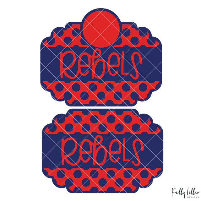 Polka Dot Rebels Frame SVG Kelly Lollar Designs 